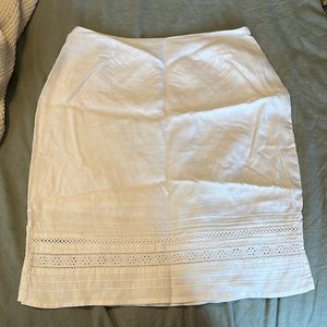 Alexandra Bartlett White Canvas Skirt
